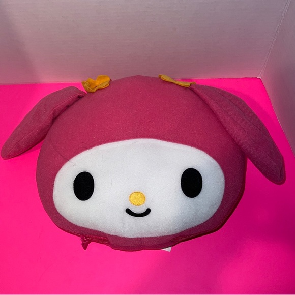 Sanrio My Melody Face Cushion Pillow Decor/Tablet Holder Pink Doll - Picture 2 of 11